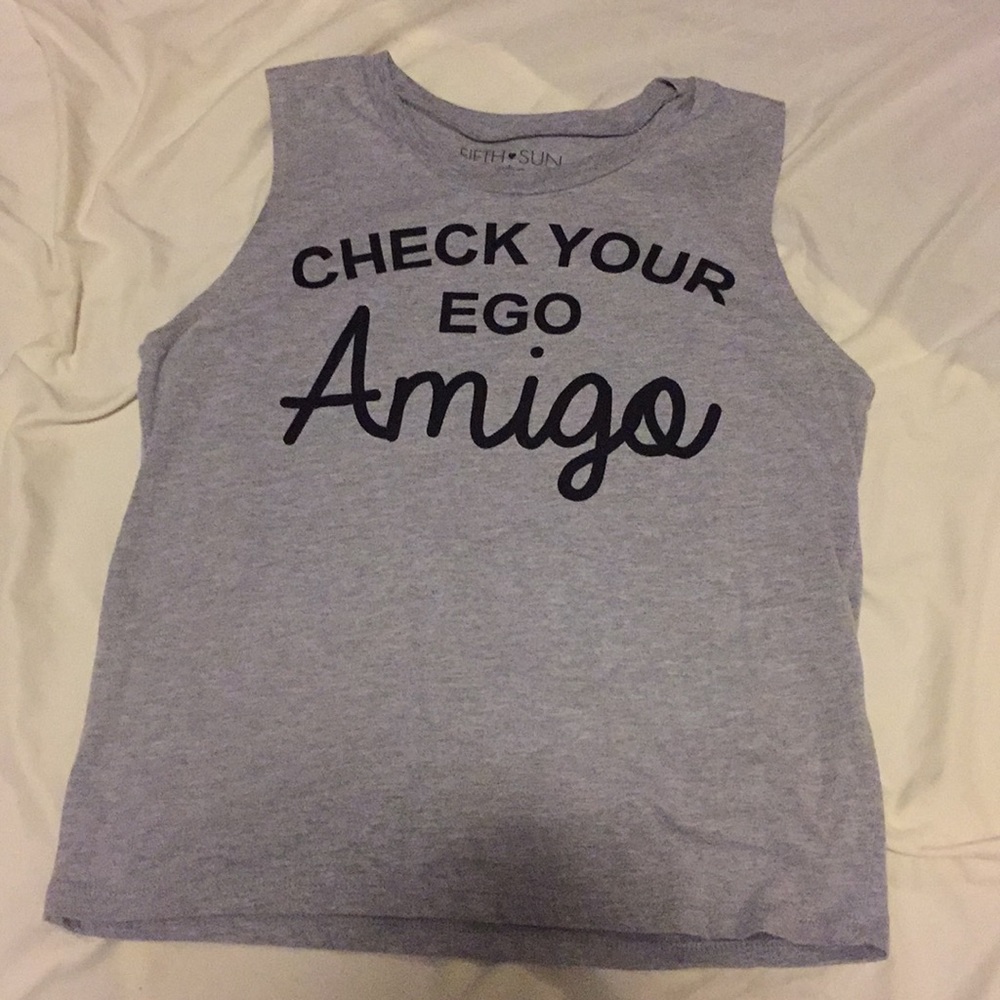 Graphic tank size medium.